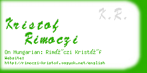 kristof rimoczi business card